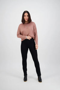 Vassalli 234DN Slim Leg Pull-on Jean 'Black Denim'