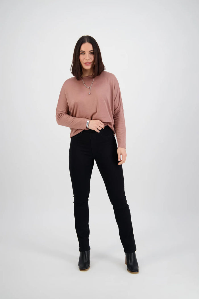 Vassalli 234DN Slim Leg Pull-on Jean 'Black Denim'