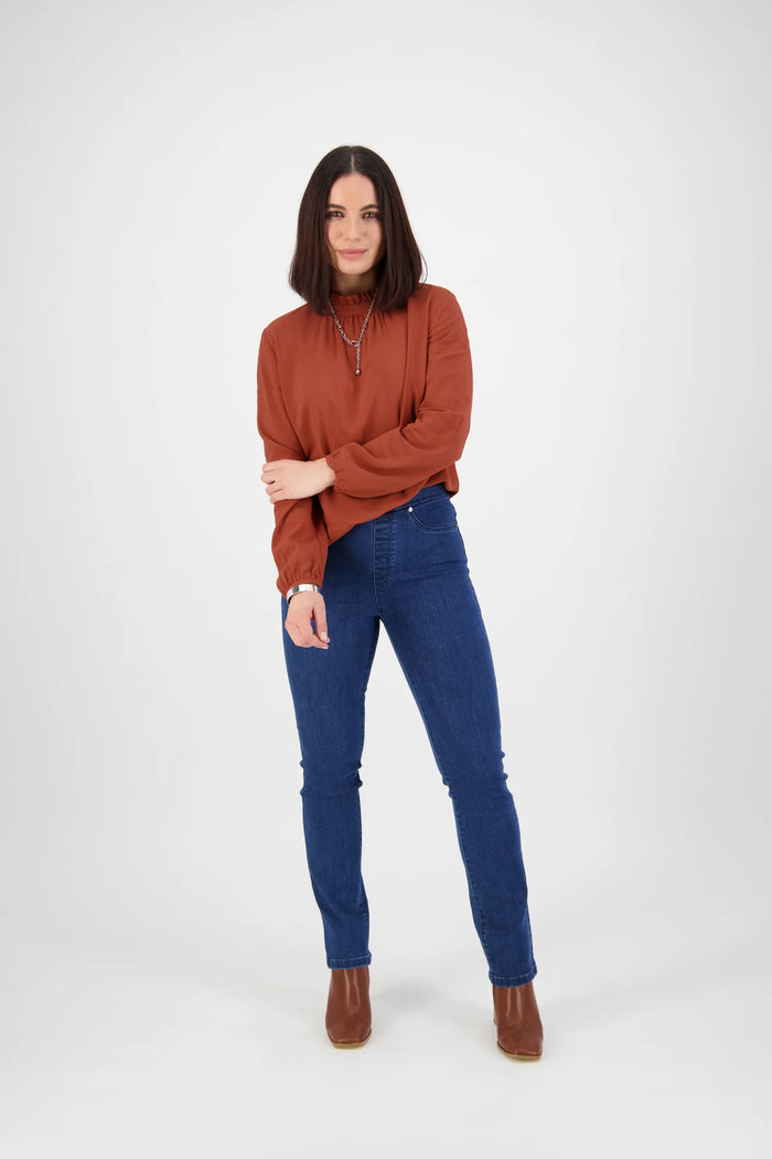 Vassalli 234DN Slim Leg Pull-on Jean 'Blue Denim'