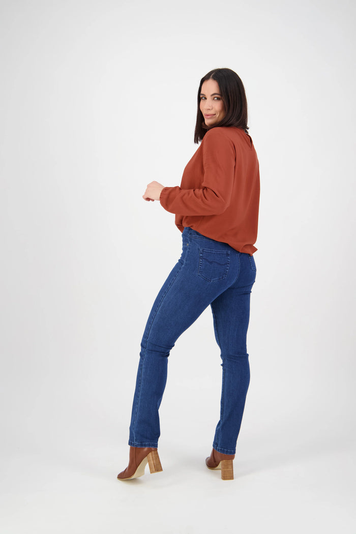 Vassalli 234DN Slim Leg Pull-on Jean 'Blue Denim'
