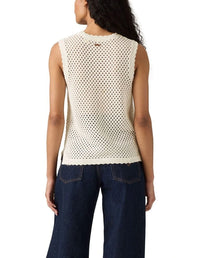 Ladies Levi's Adrienne Crochet Tank in Egret