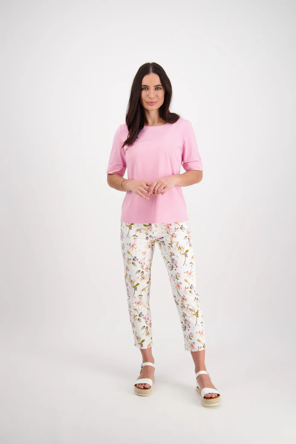 Vassalli 4262 Boat Neck Top Bubblegum