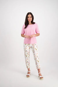 Vassalli 4262 Boat Neck Top Bubblegum