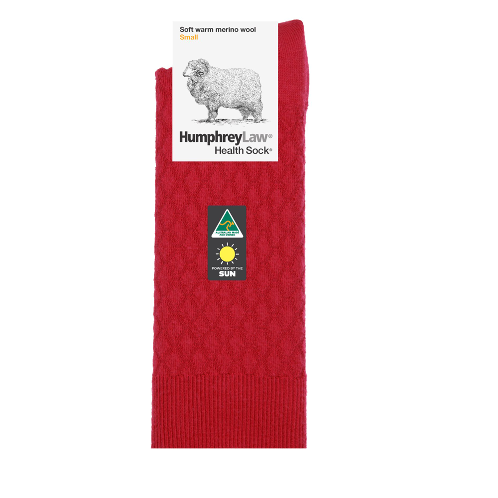 Humphrey Law Ladies 95% Fine Merino Quilted Merino Socks