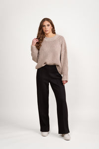 Vassalli 5017W Onyx Wide Leg Full Length Pull On Pant