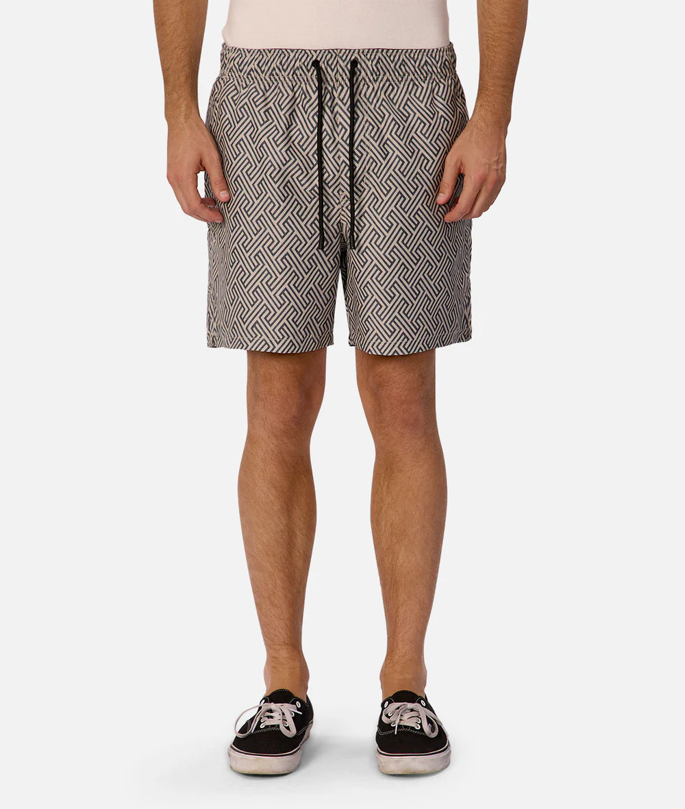 The Alvarado Swim Short in Khaki + Charcoal