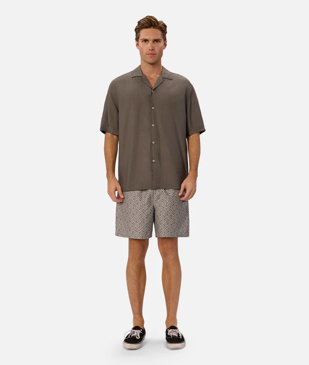 The Alvarado Swim Short in Khaki + Charcoal