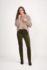 Vassalli 234M Slim Leg, Elastic Waist Cord Pants