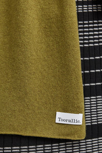 Toorallie Fine Wool Scarf in Cardamon, Light Oat and Sumak