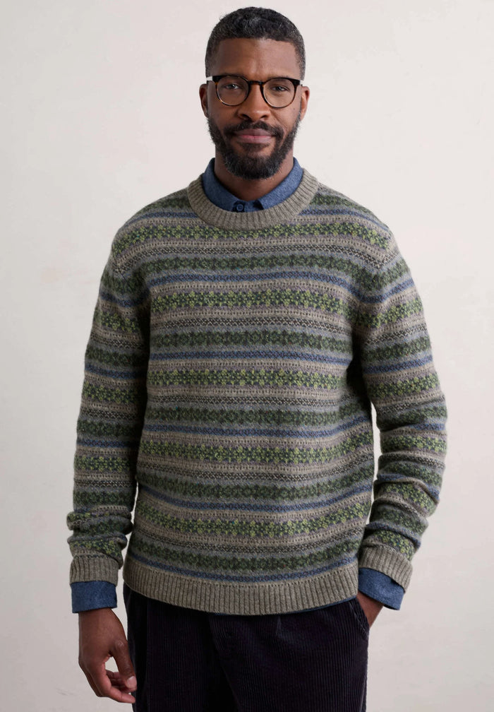 Seasalt Mens Carracks Jumper - Tilling Stone Grey