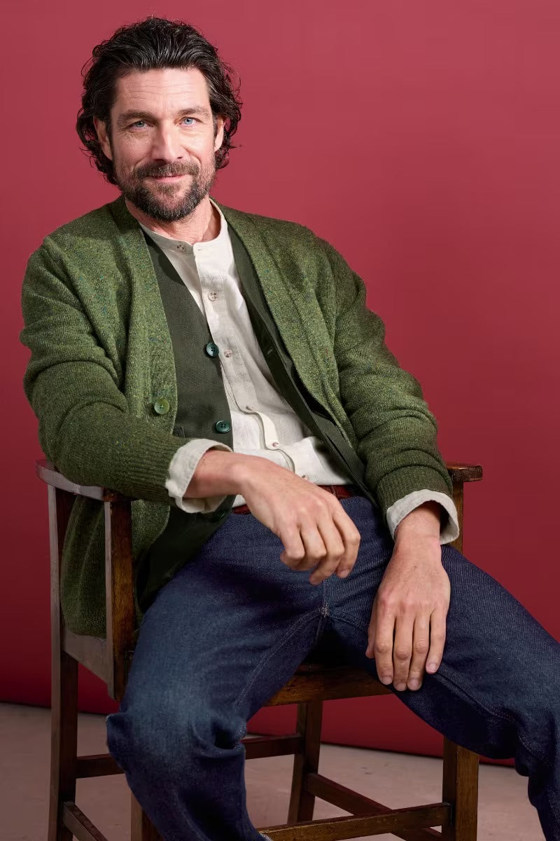 Seasalt Men's Cleer Cardigan in Artichoke
