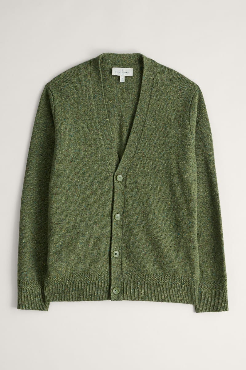 Seasalt Men's Cleer Cardigan in Artichoke