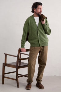 Seasalt Men's Cleer Cardigan in Artichoke