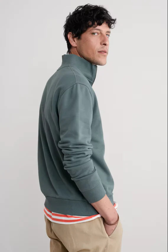 Seasalt Mens wood Moss Sweatshirt in Cliff