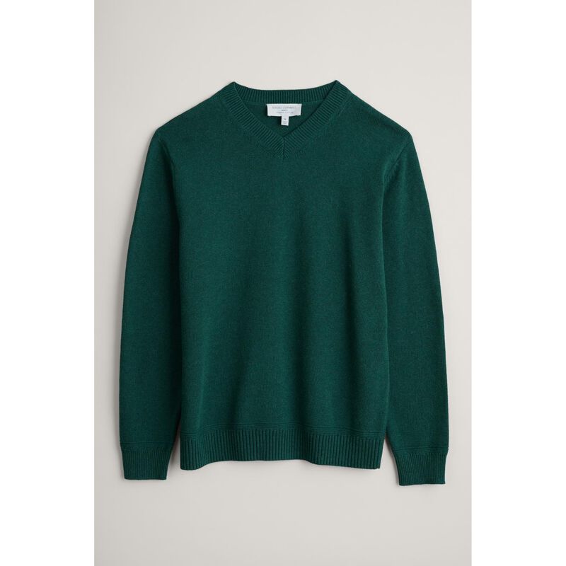 Seasalt Mens Mainbrace Jumper in Dark Fern