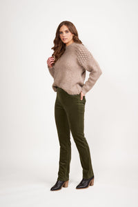 Vassalli 234M Slim Leg, Elastic Waist Cord Pants
