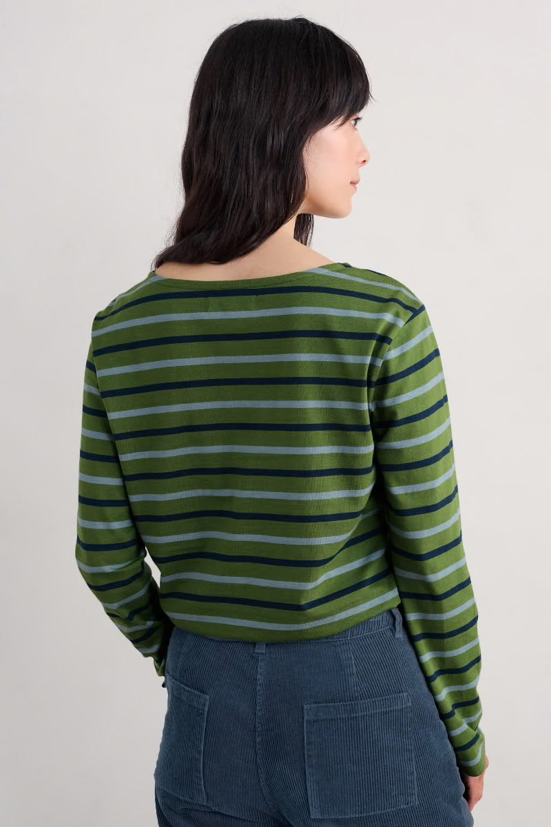 Seasalt Sailor Shirt - Duet Breton Grassland