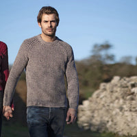 Fisherman's Chunky Ribbed Raglan Crew Neck Jumper