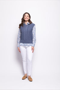 Foil Plot Twist Vest in Airforce