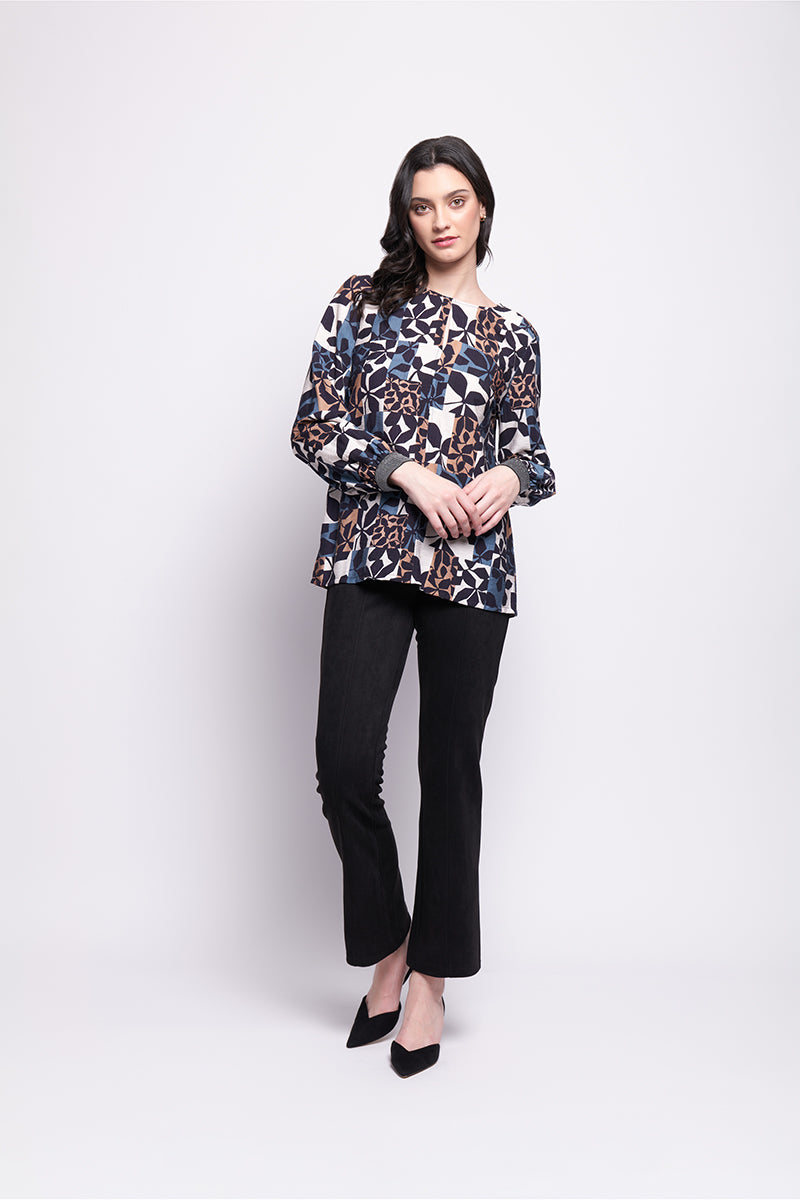 Foil Studio 54 Top in New Leaf