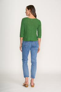 Foil Knitty Gritty Sweater in Palm Leaf 8192