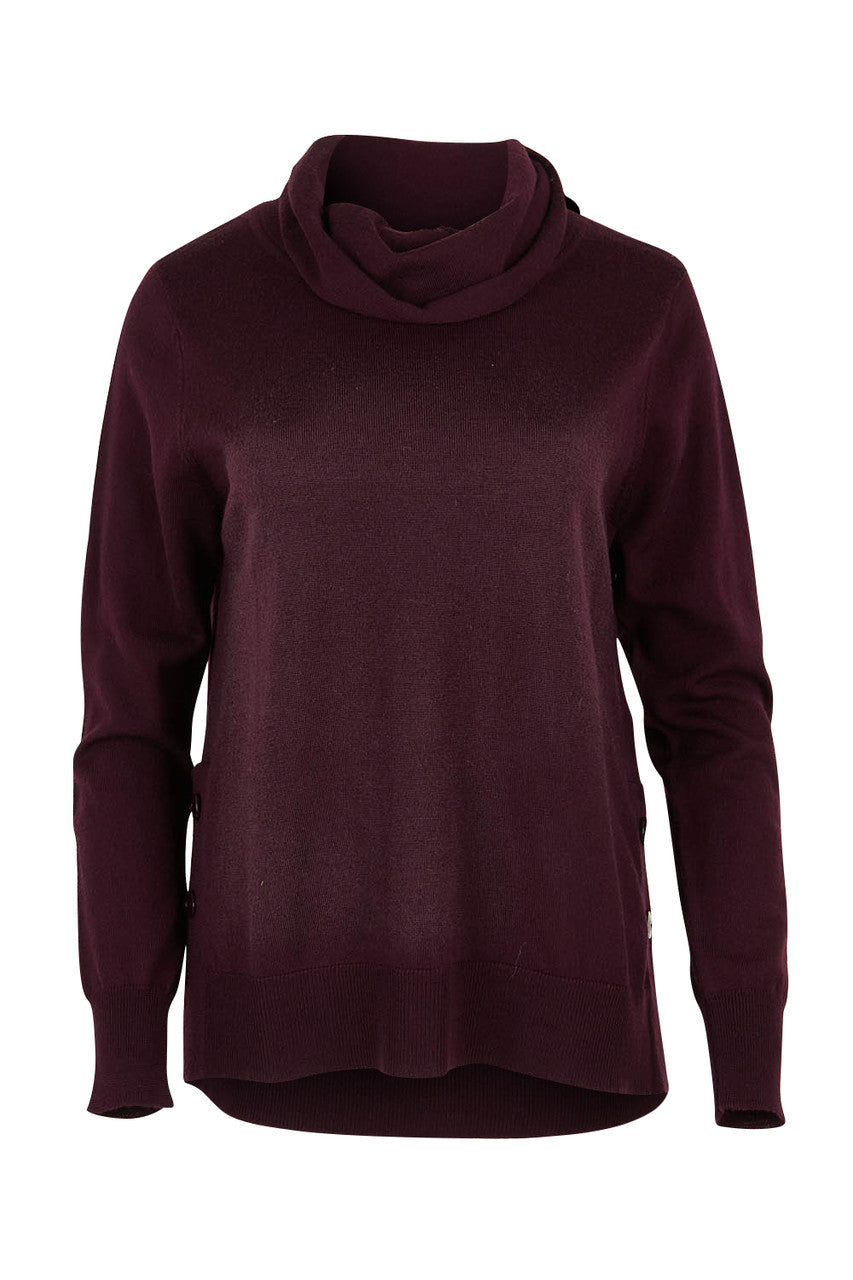 Foil Side By Side Sweater in Plum