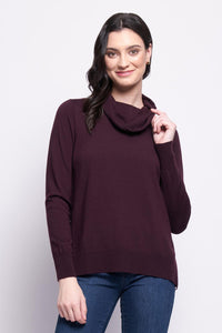 Foil Side By Side Sweater in Plum