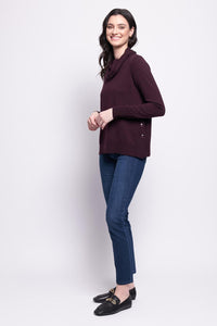 Foil Side By Side Sweater in Plum