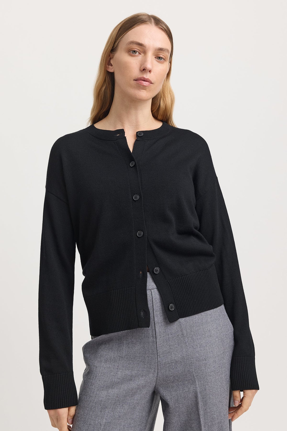 Toorallie Fine Knit Cardigan Black