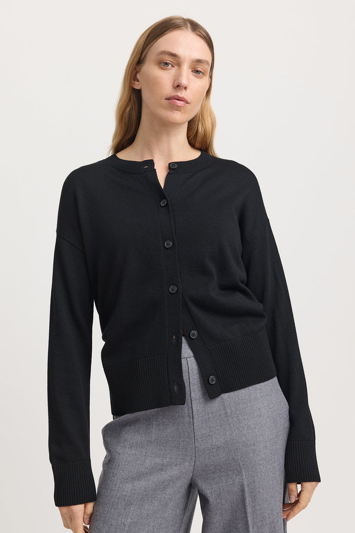 Toorallie Fine Knit Cardigan Black