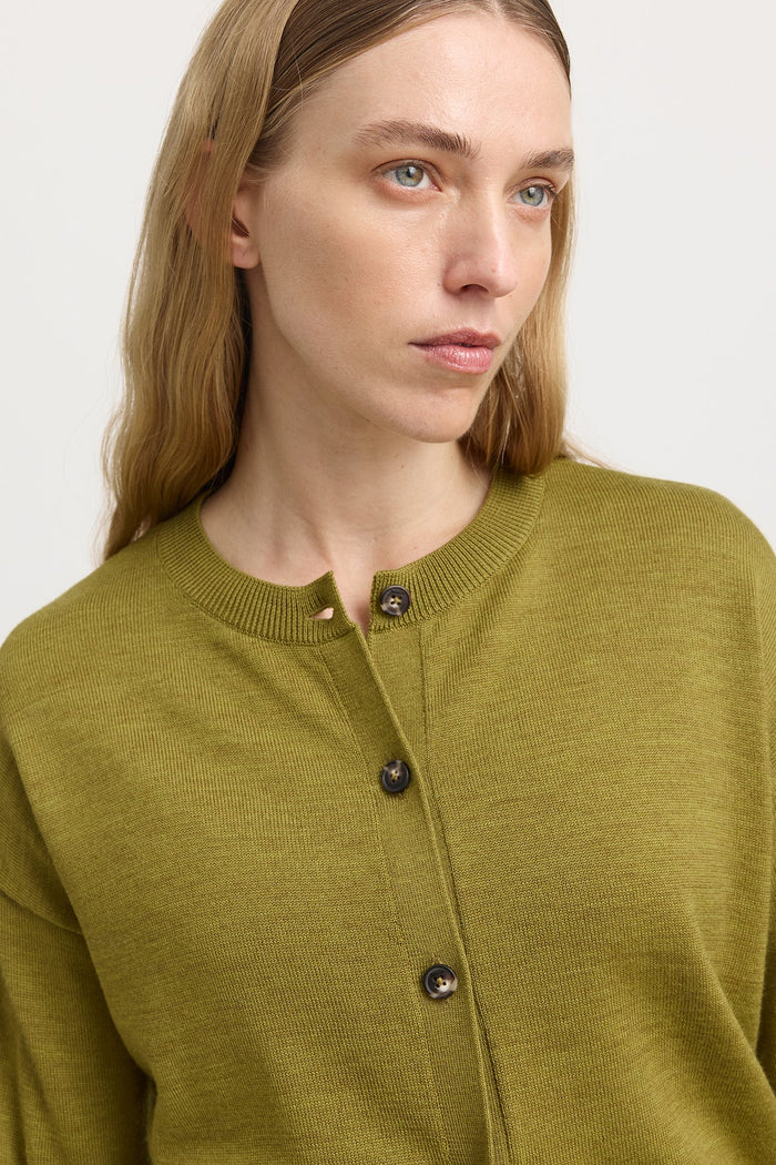 Toorallie Fine Knit Cardigan in Cardamon