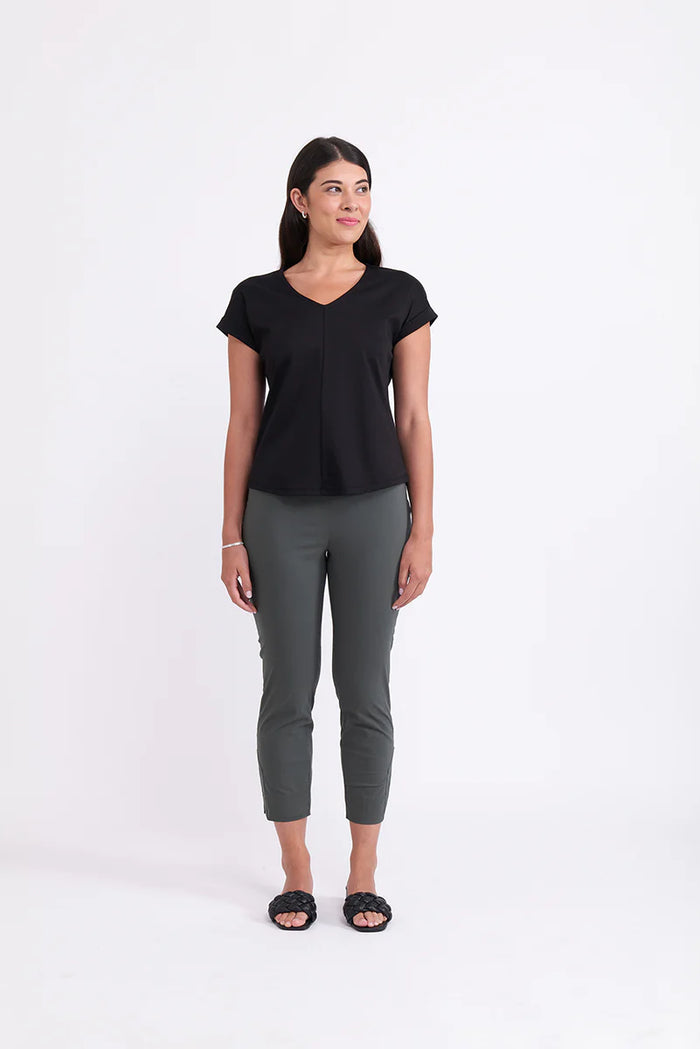 Foil Role Play Top - Black