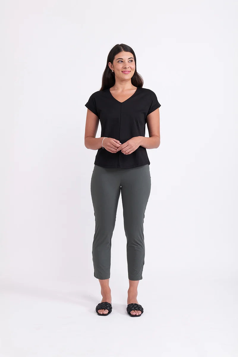 Foil Role Play Top - Black