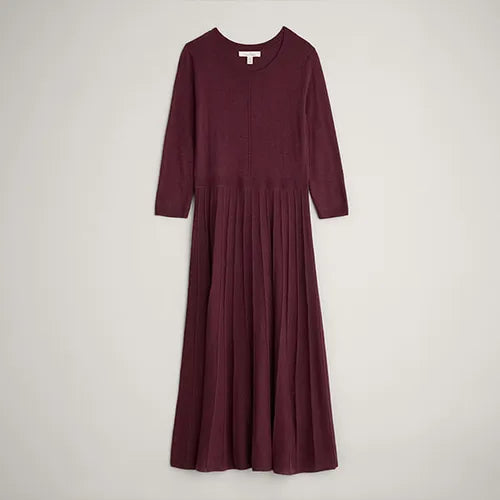 Folk Song Dress in Merlot