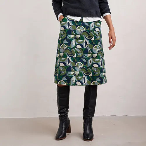 Seasalt Forest View Skirt Regular - Land Forms Cut Grass