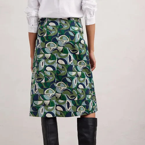 Seasalt Forest View Skirt Regular - Land Forms Cut Grass