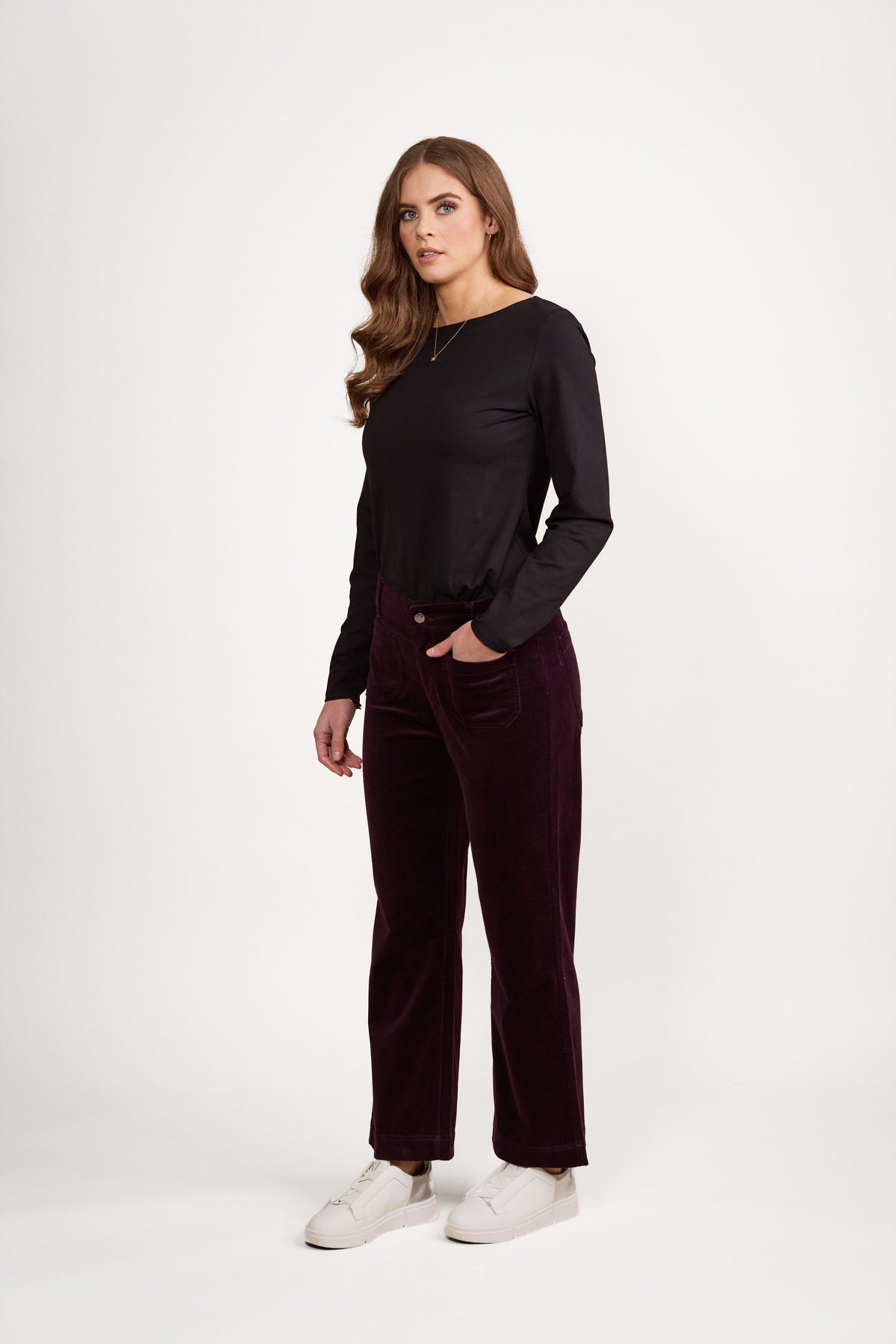 Vassalli 5995AM Wide Leg Ankle Grazer Corduroy Pant