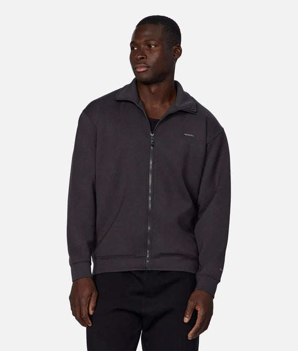The Zip Thru Track Top - Obsidian