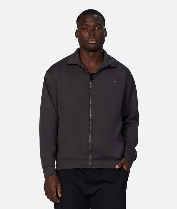The Zip Thru Track Top - Obsidian