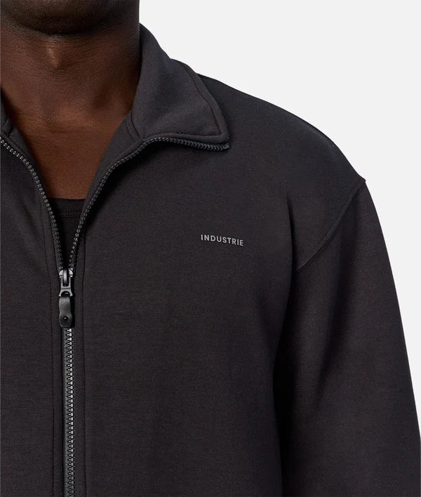 The Zip Thru Track Top - Obsidian