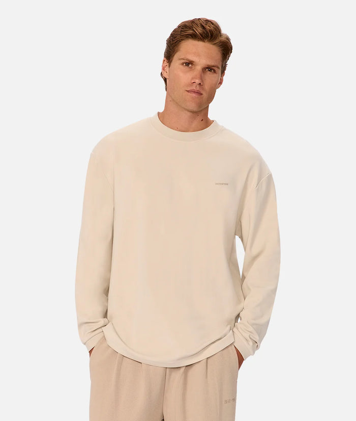The Newport L/S Tee in Grain