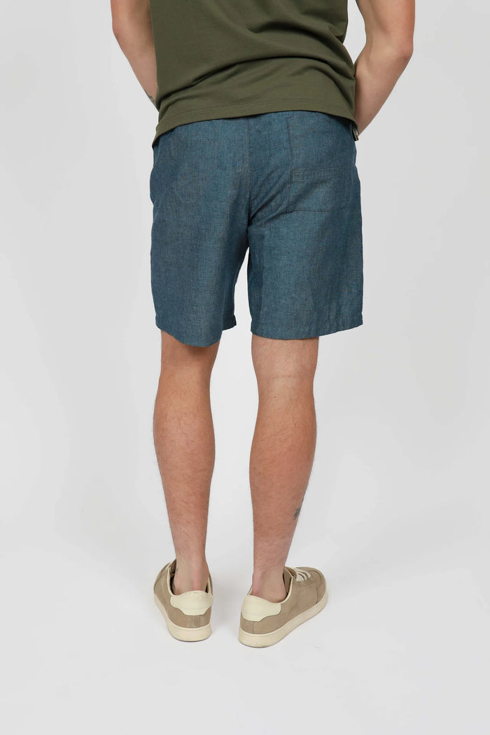 James Harper Elasticated Short Bluesteel