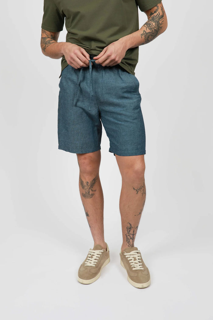 James Harper Elasticated Short Bluesteel