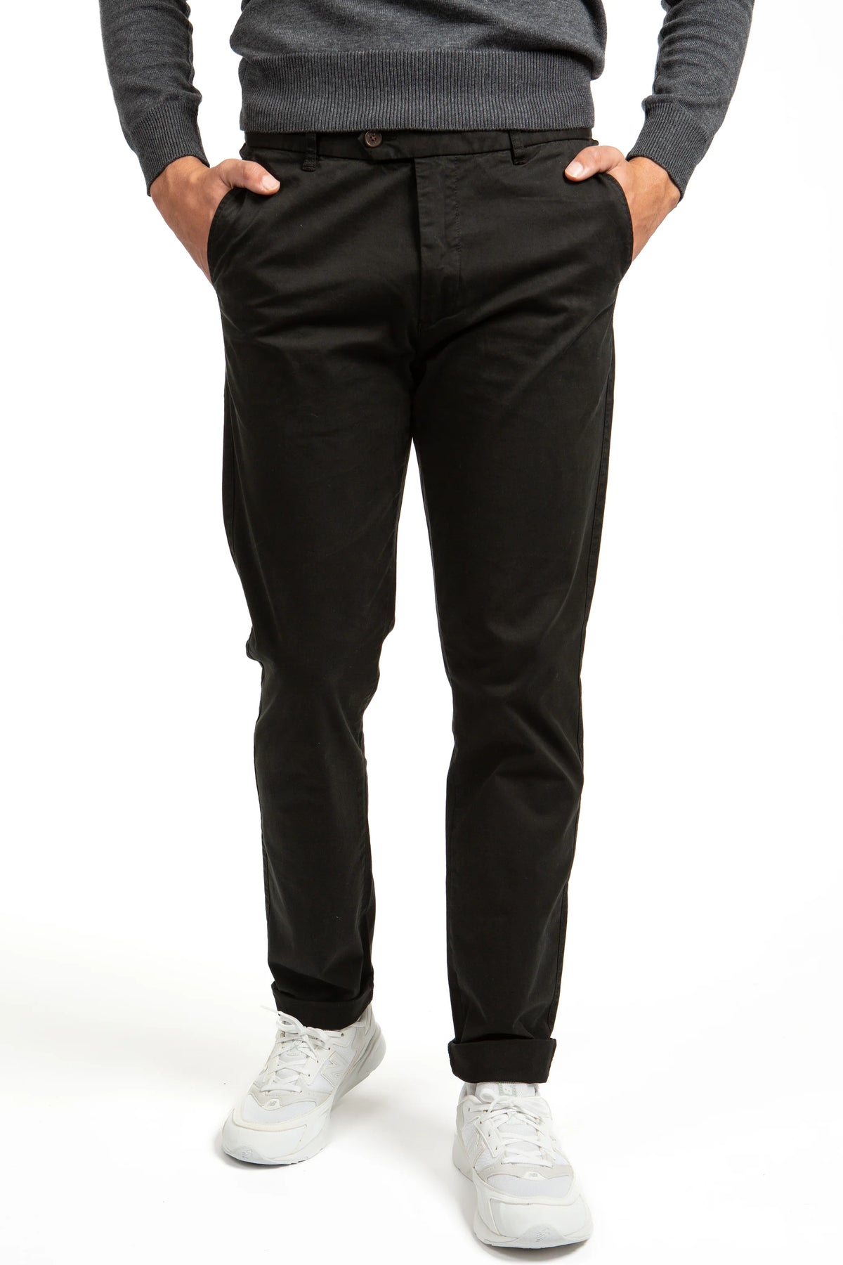 James Harper Stretch Cotton Chino - Black