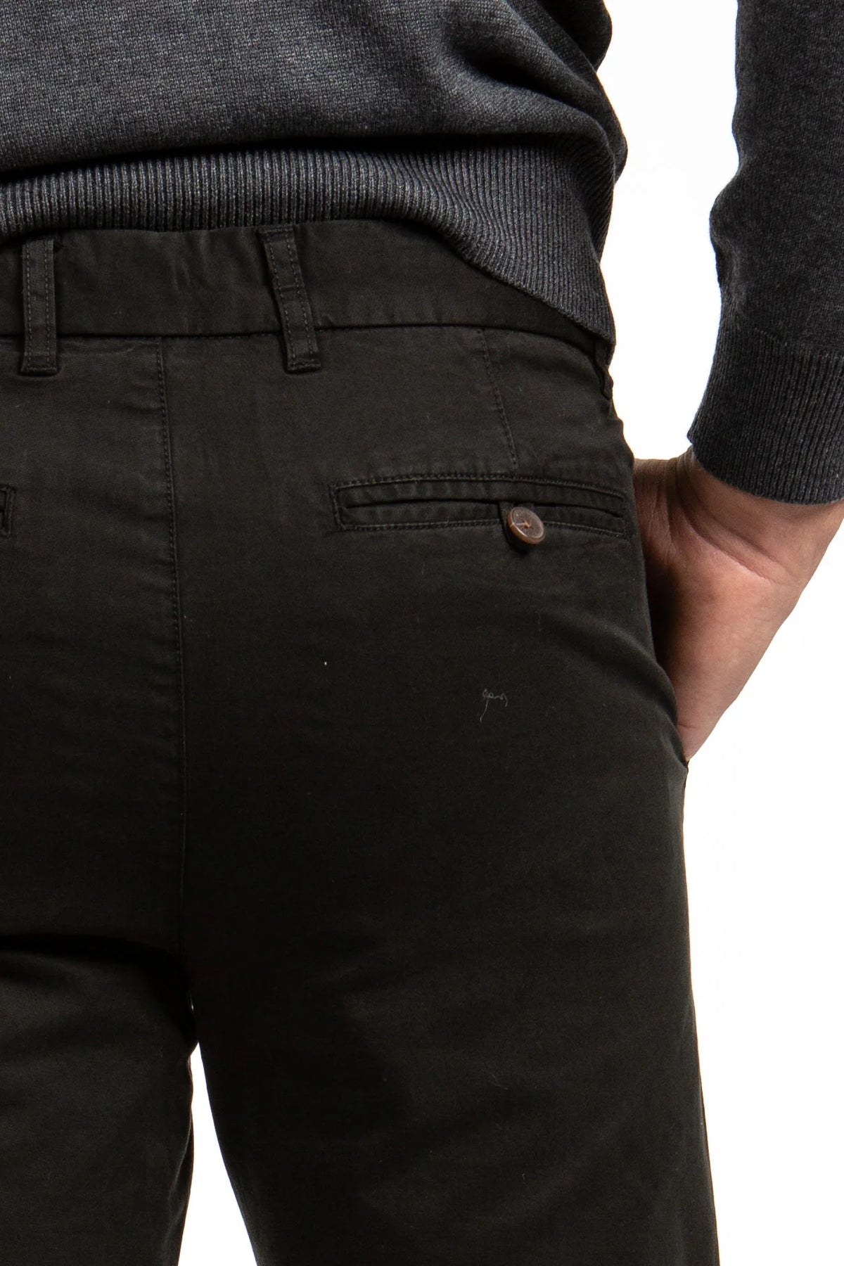James Harper Stretch Cotton Chino - Black