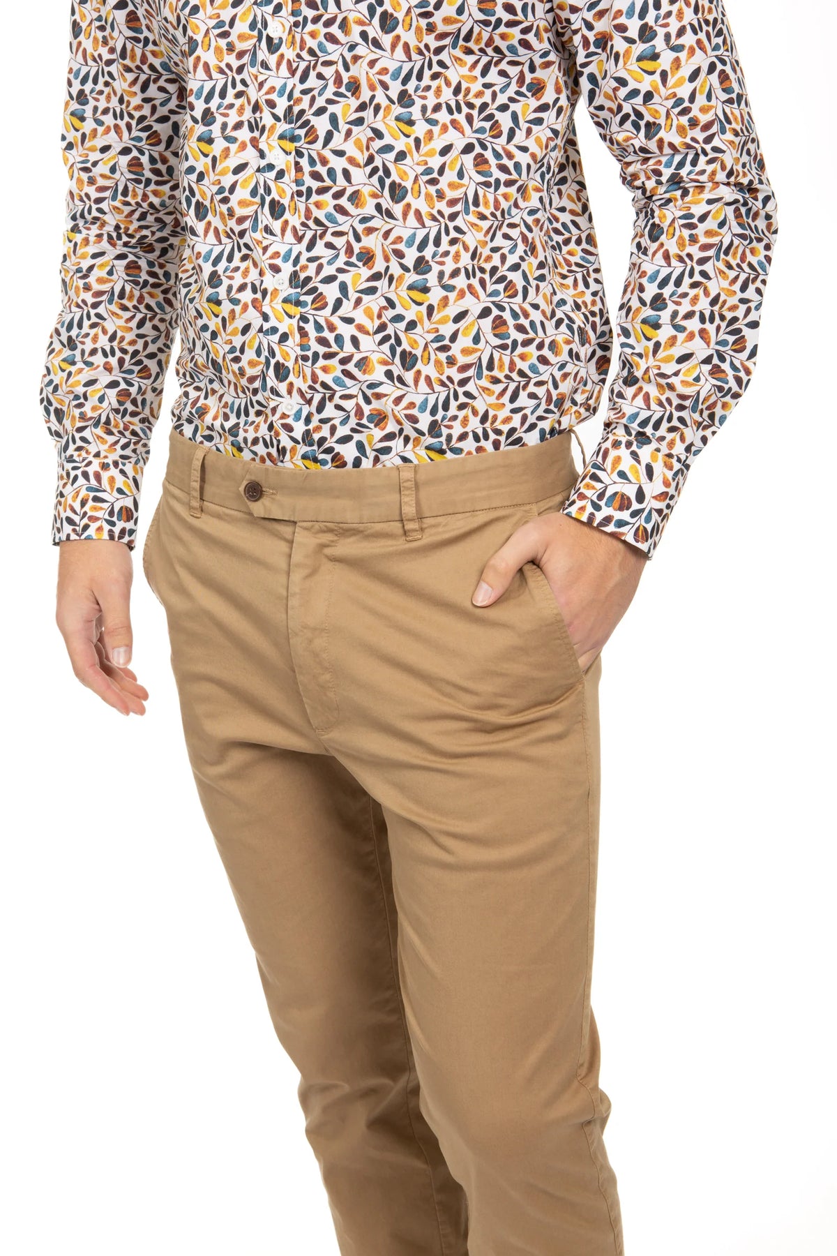 James Harper Stretch Cotton Chino - Tobacco