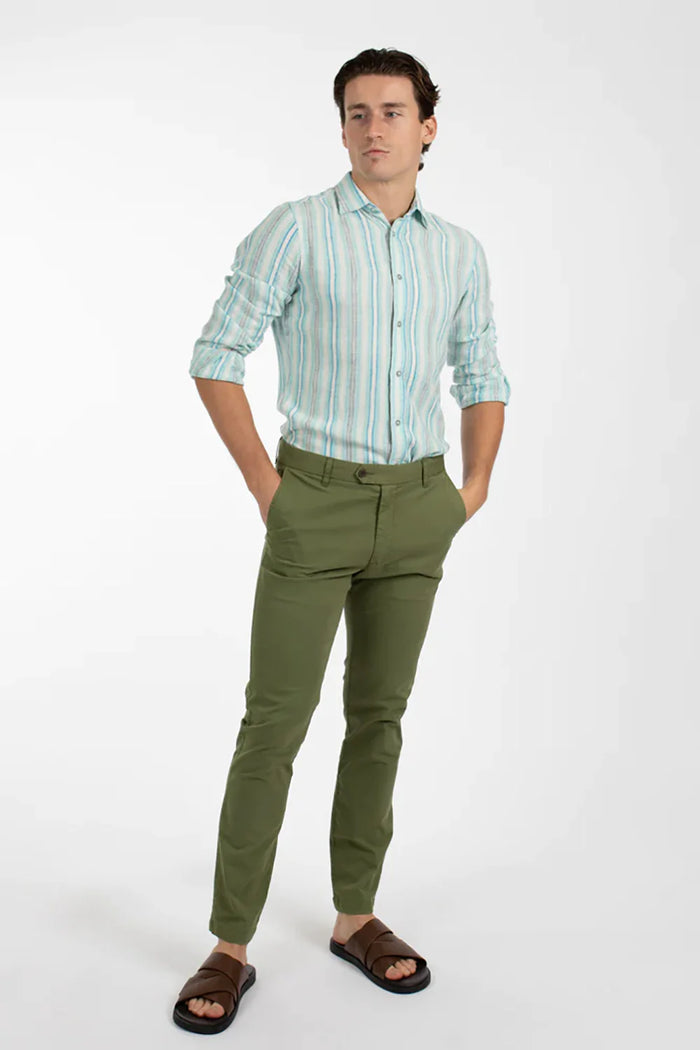 James Harper Stretch Cotton Chino - Kelp