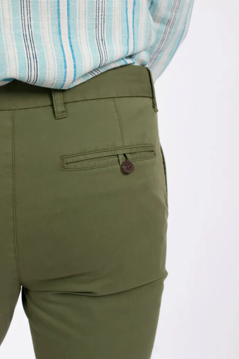 James Harper Stretch Cotton Chino - Kelp