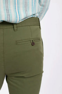 James Harper Stretch Cotton Chino - Kelp