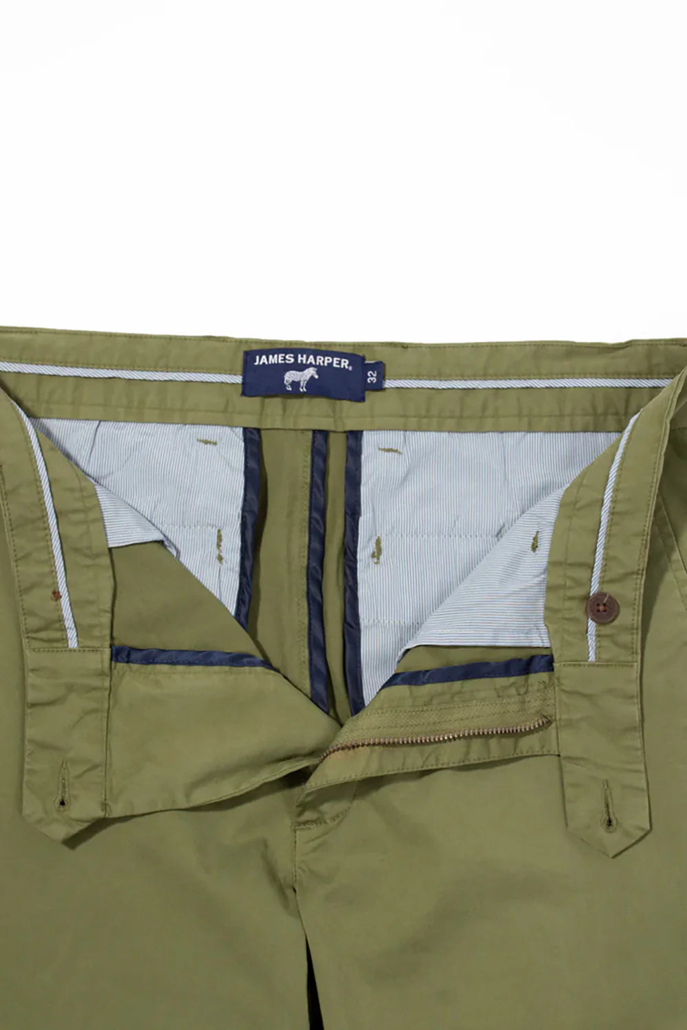 James Harper Stretch Cotton Chino - Kelp